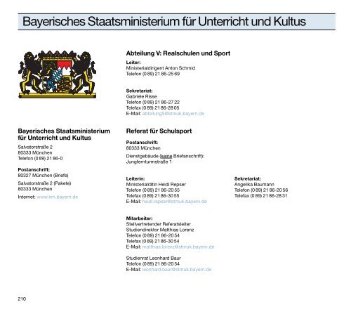 a-programm - Bayerische Landesstelle für den Schulsport