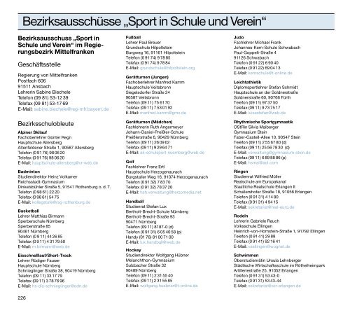 a-programm - Bayerische Landesstelle für den Schulsport