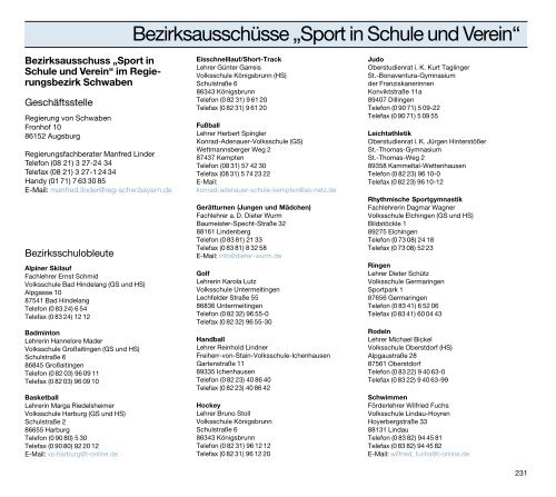 a-programm - Bayerische Landesstelle für den Schulsport