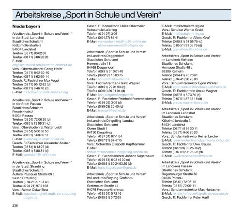 a-programm - Bayerische Landesstelle für den Schulsport