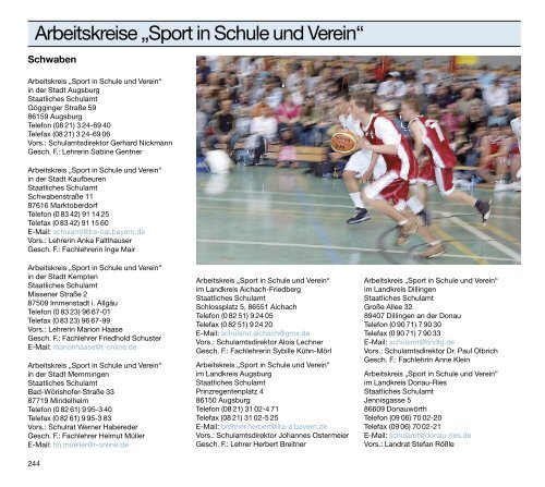 a-programm - Bayerische Landesstelle für den Schulsport