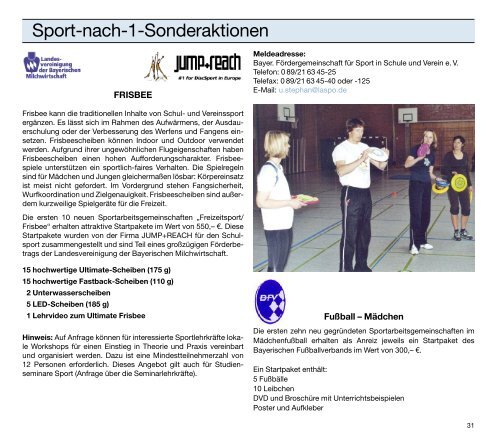 a-programm - Bayerische Landesstelle für den Schulsport