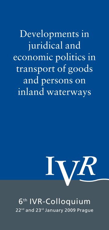Developments in juridical and economic politics in transport of ... - IVR