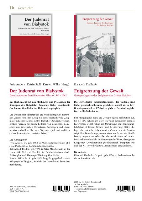 Neuerscheinungen - Verlag Ferdinand Schöningh