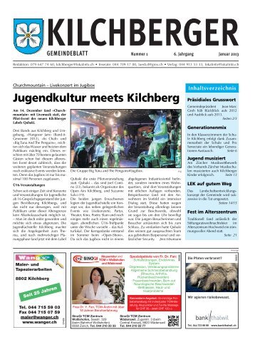 Kilchberger Gemeindeblatt Januar 2013 - Gemeinde Kilchberg