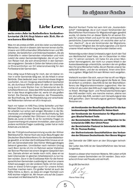 Ausgabe 1-2010 - Katholisches Auslandssekretariat