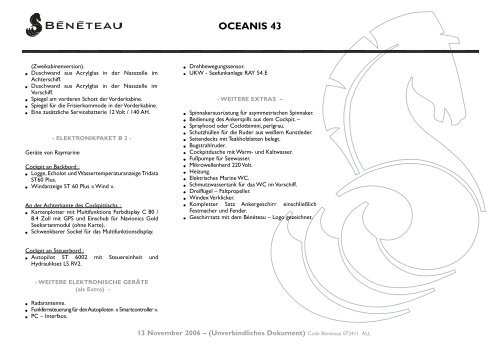 OCEANIS 43 - Graf Yachting