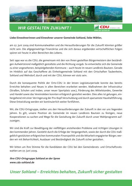 Kandidaten - CDU Ortsgruppe Sohland