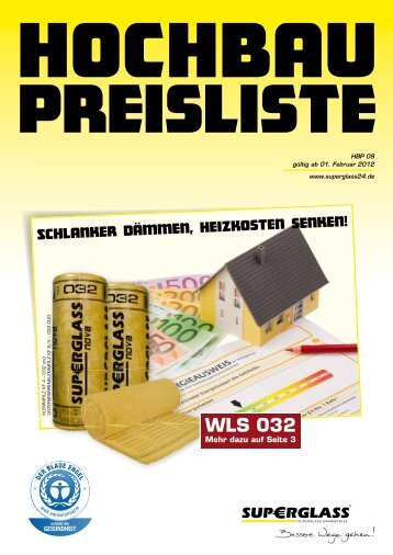 Hochbaupreisliste HBP 09 - Superglass Dämmstoffe