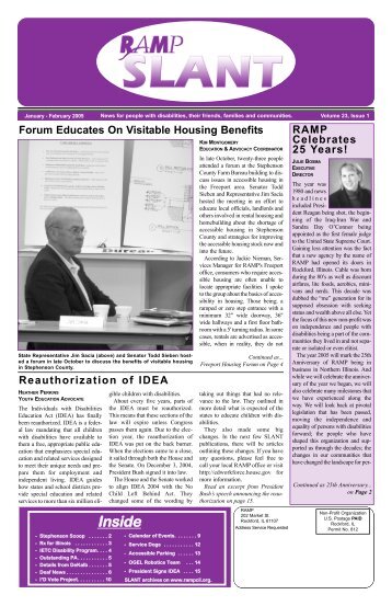 Volume 23, Issue 1 - RAMP Center for Independent Living