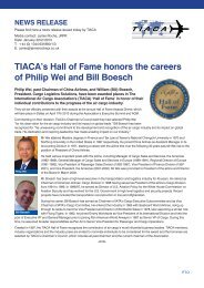 TIACA's Hall of Fame honors the careers of Philip Wei and Bill Boesch