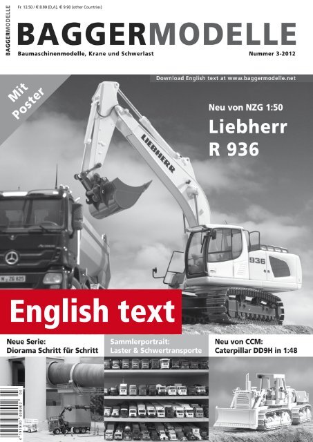 English text - Baggermodelle