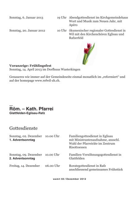 Ausgabe 65/ Dezember 2012 - Gemeinde Wasterkingen