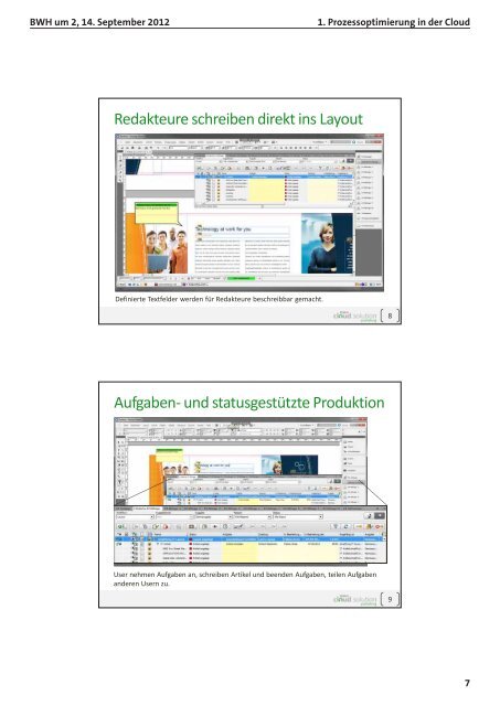 Handout BWHum2 - Prozessoptimierung in der Cloud - BWH GmbH