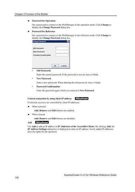 ExpressCluster X 2.0 for Windows Reference Guide - Nec