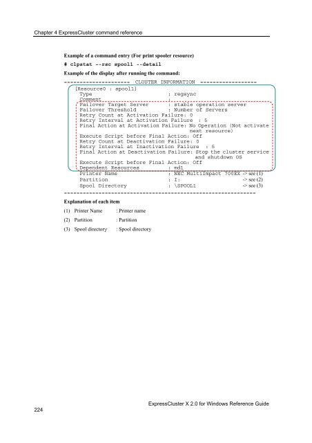 ExpressCluster X 2.0 for Windows Reference Guide - Nec