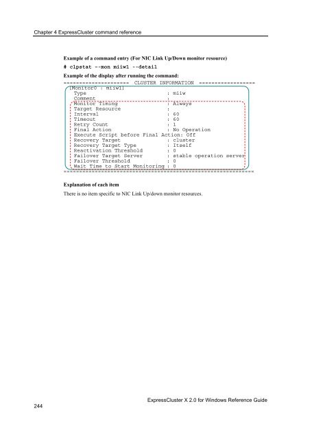 ExpressCluster X 2.0 for Windows Reference Guide - Nec