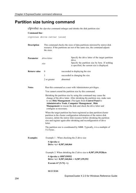 ExpressCluster X 2.0 for Windows Reference Guide - Nec