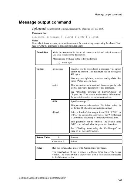 ExpressCluster X 2.0 for Windows Reference Guide - Nec