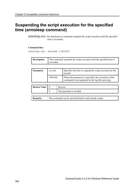 ExpressCluster X 2.0 for Windows Reference Guide - Nec