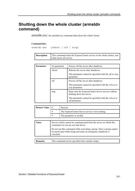 ExpressCluster X 2.0 for Windows Reference Guide - Nec