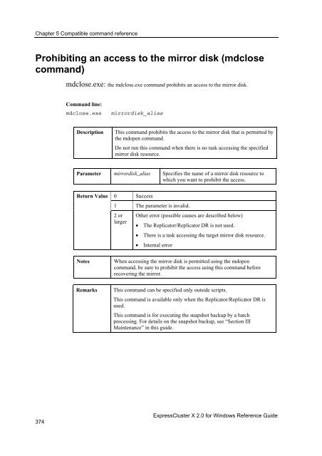 ExpressCluster X 2.0 for Windows Reference Guide - Nec