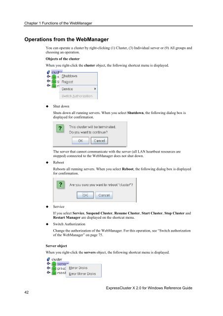 ExpressCluster X 2.0 for Windows Reference Guide - Nec