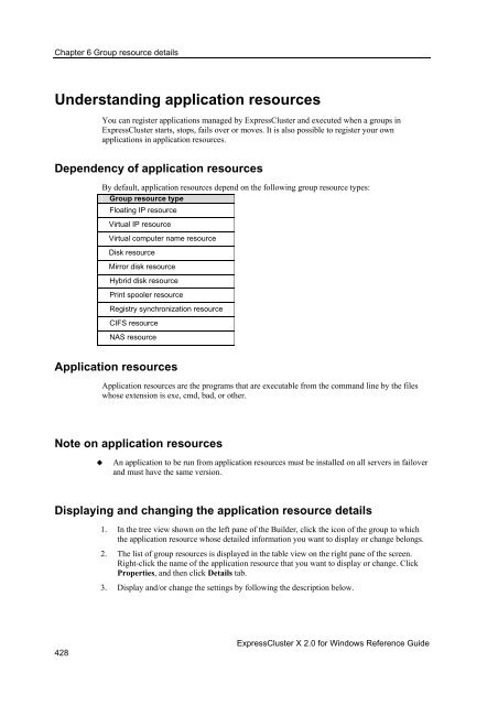 ExpressCluster X 2.0 for Windows Reference Guide - Nec