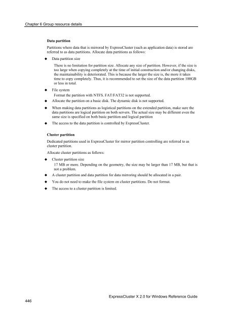 ExpressCluster X 2.0 for Windows Reference Guide - Nec