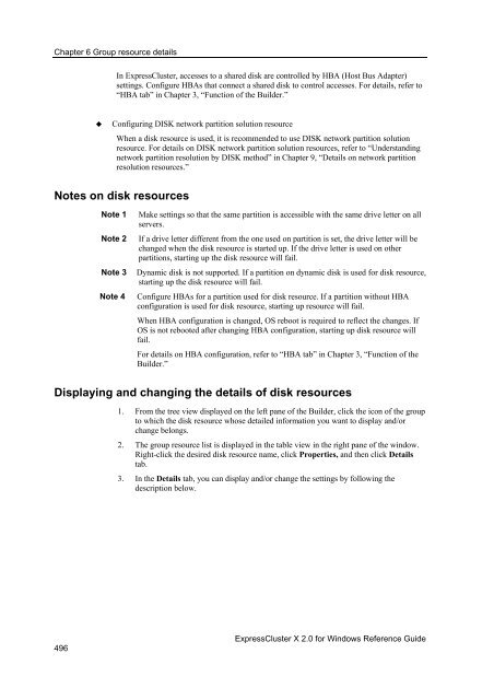 ExpressCluster X 2.0 for Windows Reference Guide - Nec