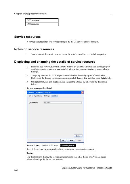 ExpressCluster X 2.0 for Windows Reference Guide - Nec