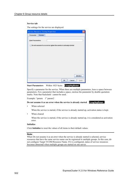 ExpressCluster X 2.0 for Windows Reference Guide - Nec