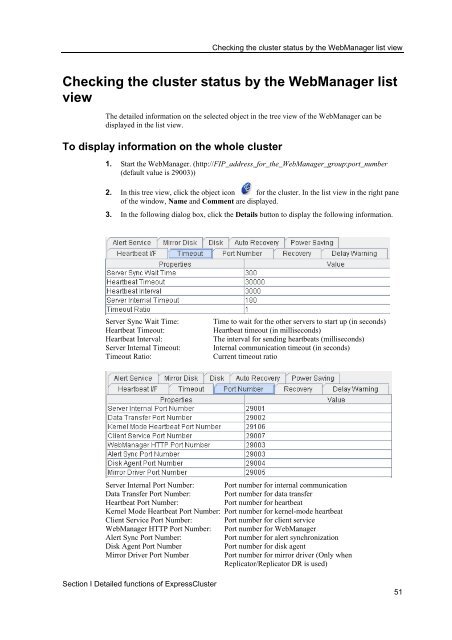 ExpressCluster X 2.0 for Windows Reference Guide - Nec