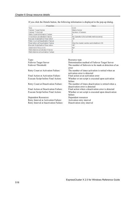 ExpressCluster X 2.0 for Windows Reference Guide - Nec