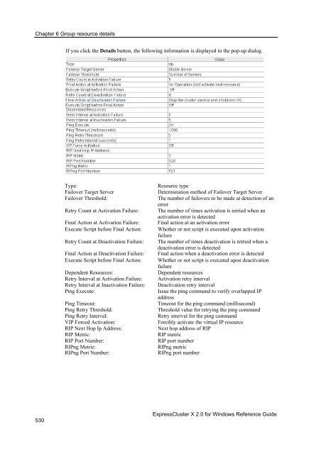 ExpressCluster X 2.0 for Windows Reference Guide - Nec