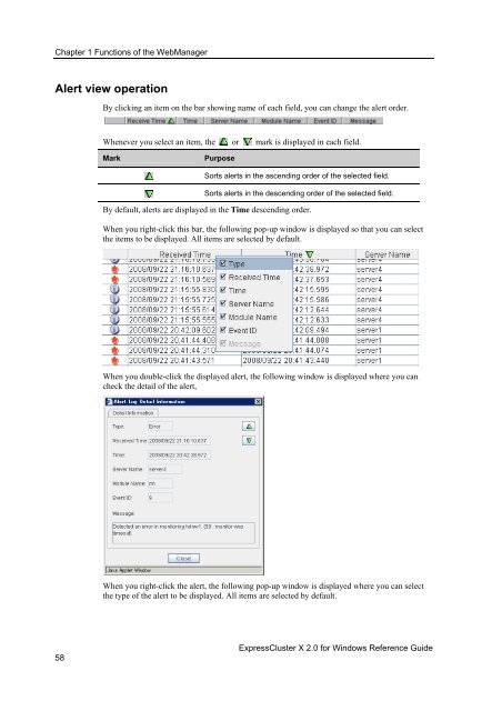 ExpressCluster X 2.0 for Windows Reference Guide - Nec