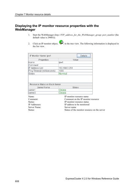 ExpressCluster X 2.0 for Windows Reference Guide - Nec