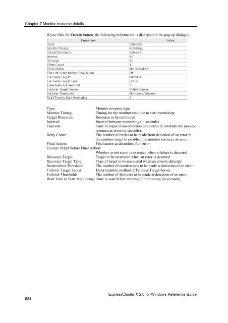 ExpressCluster X 2.0 for Windows Reference Guide - Nec