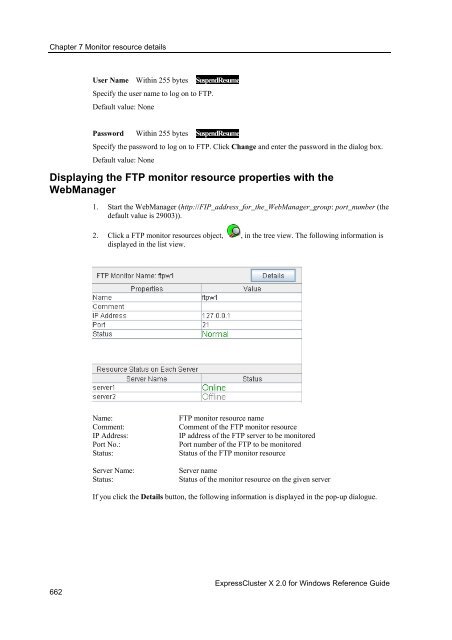 ExpressCluster X 2.0 for Windows Reference Guide - Nec