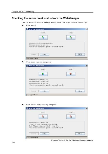 ExpressCluster X 2.0 for Windows Reference Guide - Nec