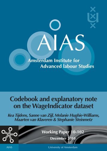 Codebook and explanatory note on the WageIndicator dataset - AIAS