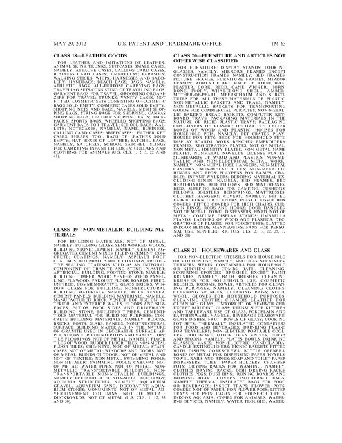 marks published for opposition - U.S. Patent and Trademark Office