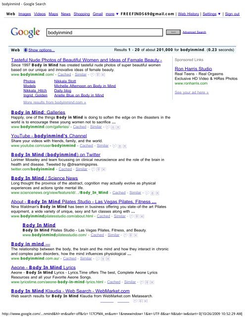 bodyinmind Google Search