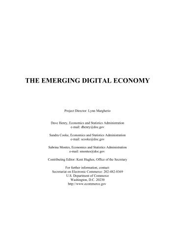 THE EMERGING DIGITAL ECONOMY - Economics and Statistics ...