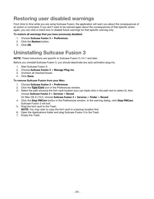 Suitcase Fusion 3 User Guide for Mac OS - Extensis