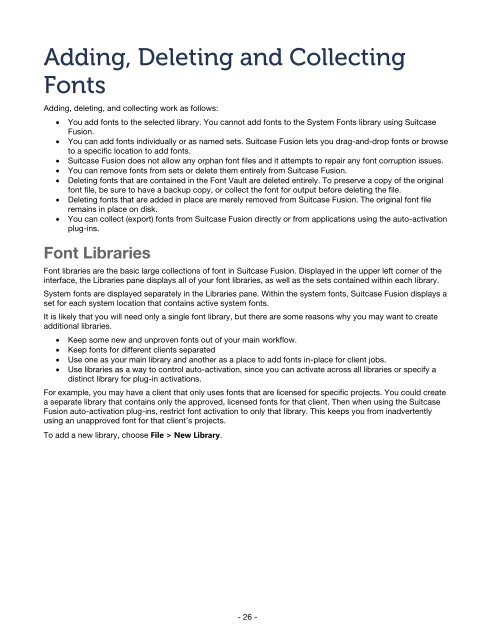 Suitcase Fusion 3 User Guide for Mac OS - Extensis