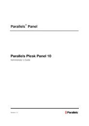 Parallels Plesk Panel 10.2