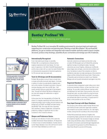 Bentley ProSteel V8i Product Data Sheet - FTP - Bentley