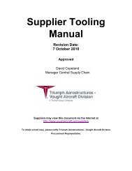 Supplier Tooling Manual - Vought Aircraft Division