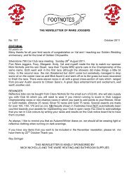 THE NEWSLETTER OF WARE JOGGERS No. 157 October 2011 ...